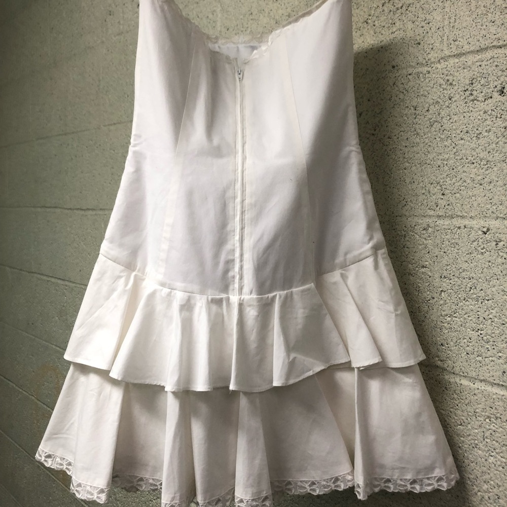 Betsey Johnson Bustier Y2K Cotton Strapless Dress - Picture 6 of 13